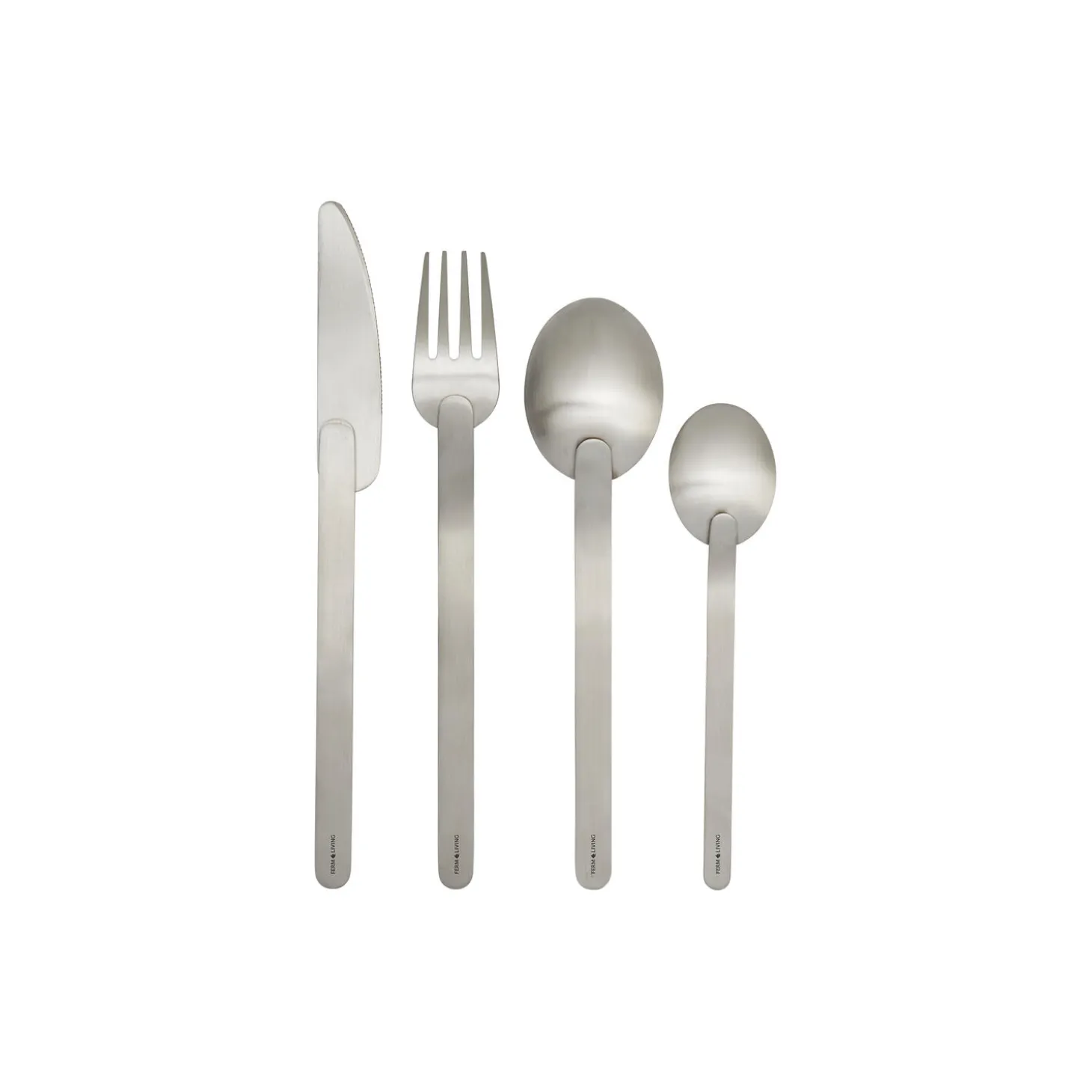 Stelo Bestikksett med 4, brushed stainless steel