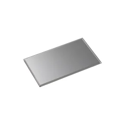 Stoff Nagel rektanglær glassplate, røyksort