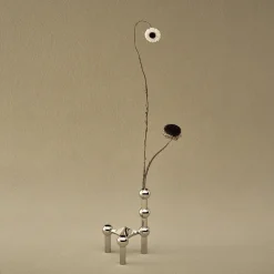 Stoff Nagel vase, krom