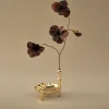 Stoff Nagel vase, messing