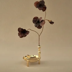 Stoff Nagel vase, messing