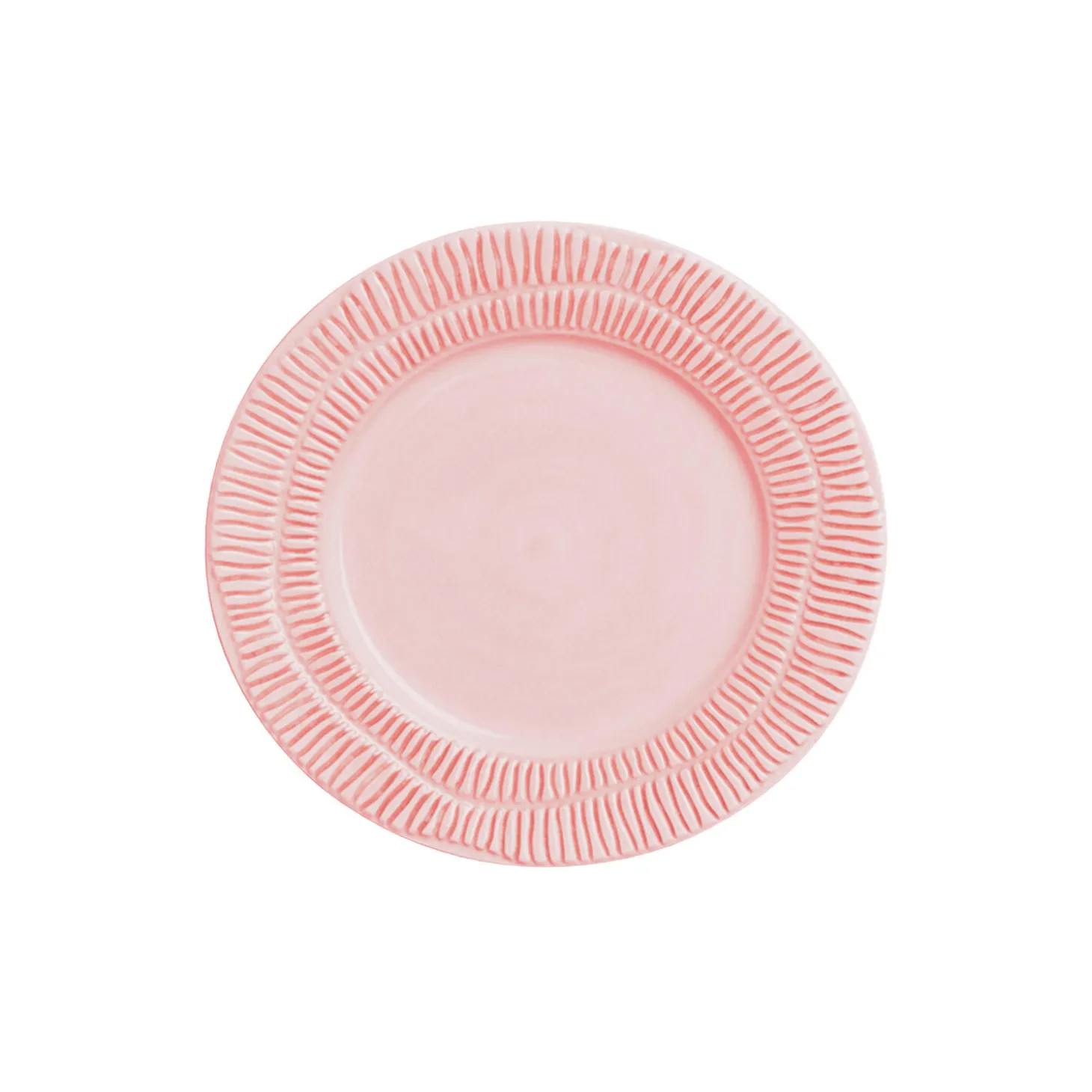 Stripes tallerken 21 cm, light pink