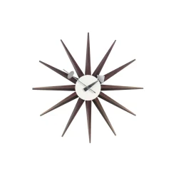 Sunburst Clock, valnøtt