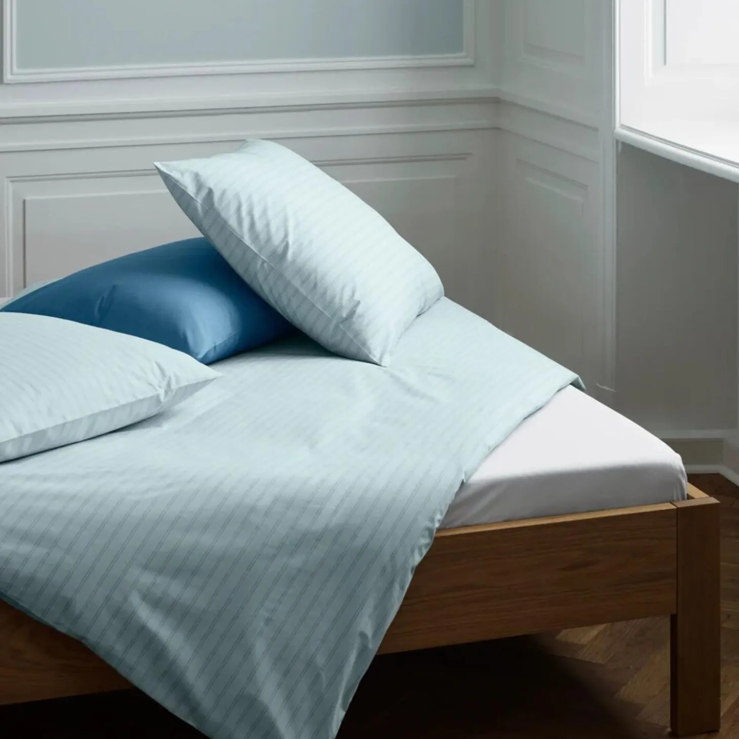 SUPIMA PINSTRIPE dynetrekk, minimal blue