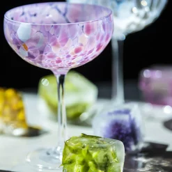 Swirl - champagneglass, blå