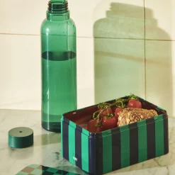Tin beholder, green/dark blue
