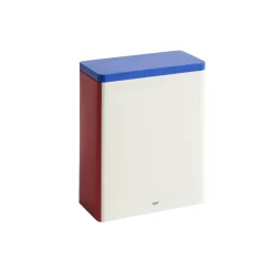 Tin beholder, off-white/blue/red