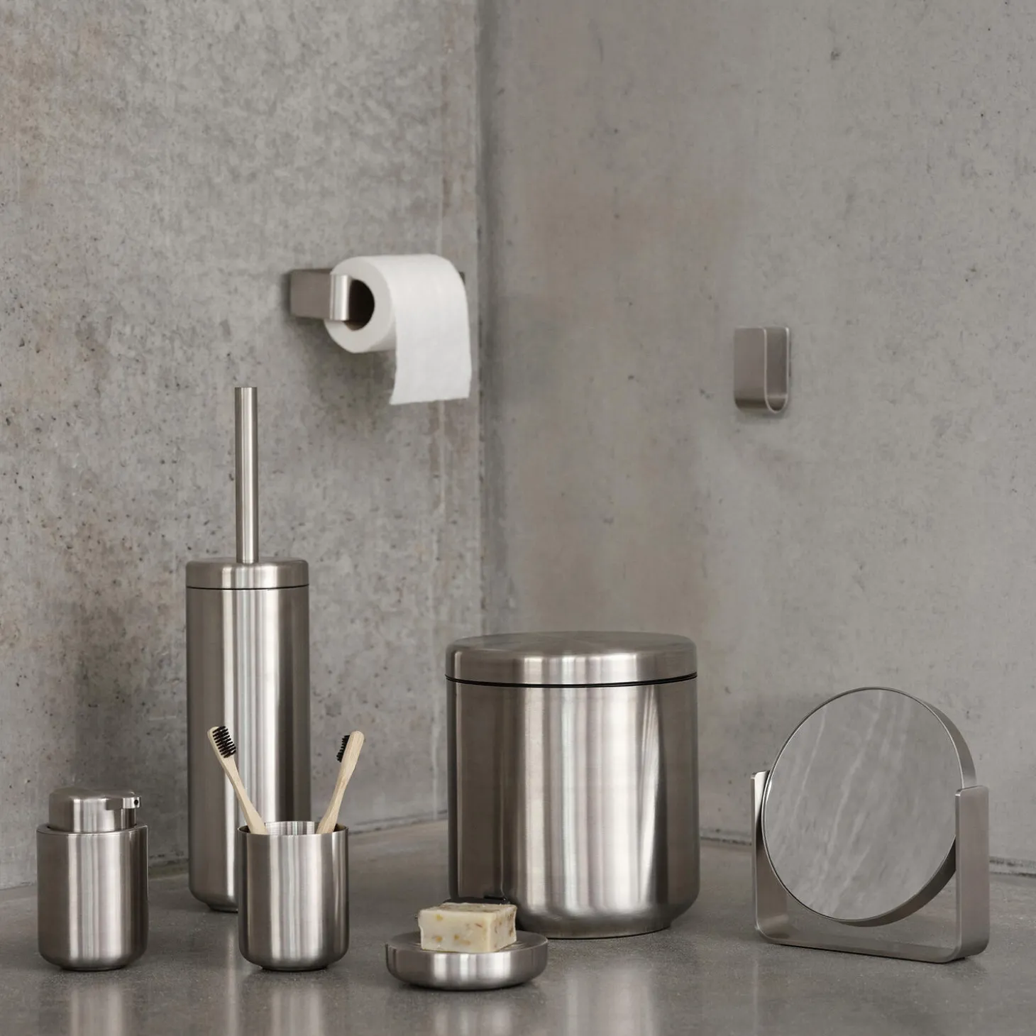 Ume tannbørsteholder, steel