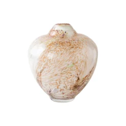 Unik skulptur kunstglass, brun multi