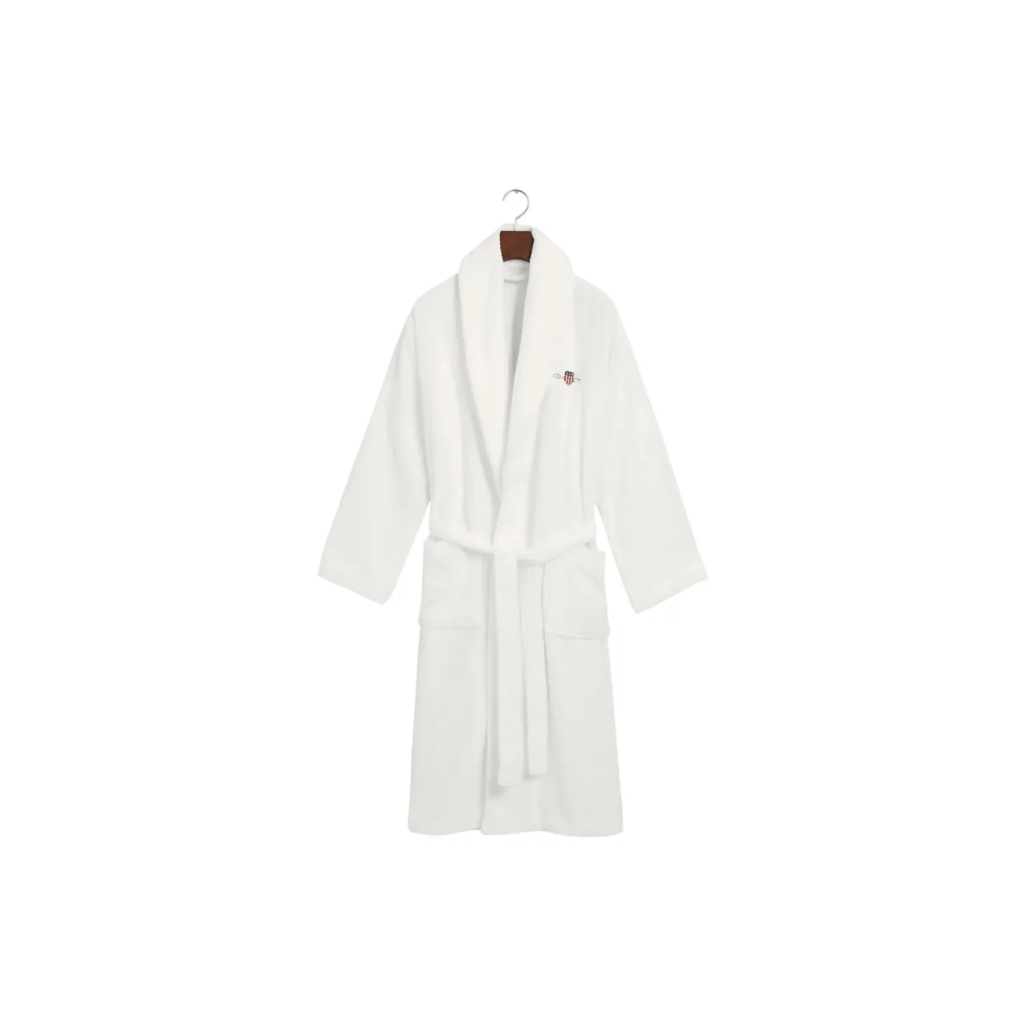 Unisex Archive Shield Terry badekåpe, white