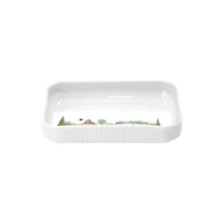 Vinter rektangulært fat 18 cm