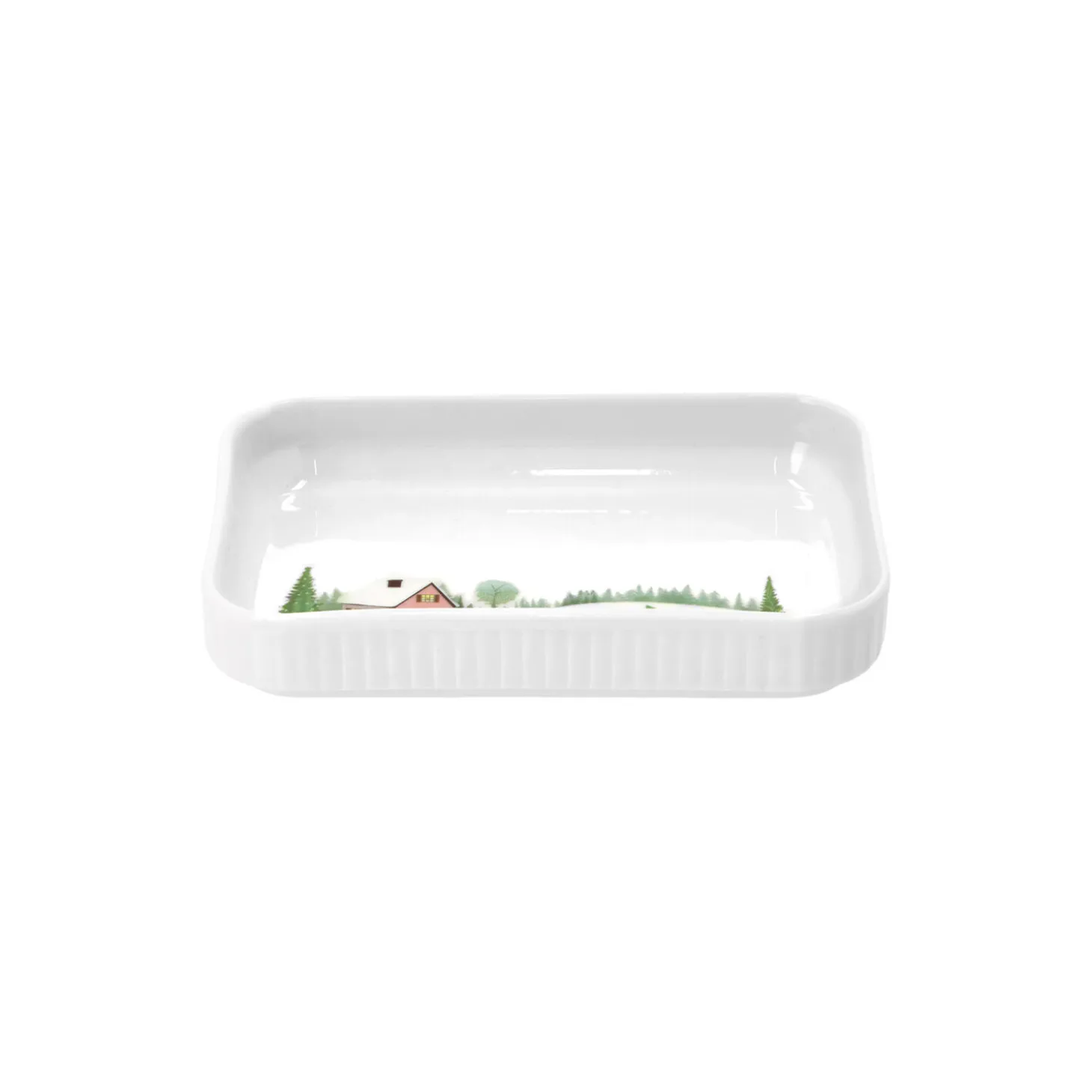 Vinter rektangulært fat 18 cm