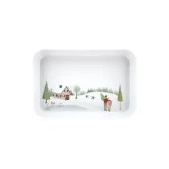 Vinter rektangulært fat 18 cm