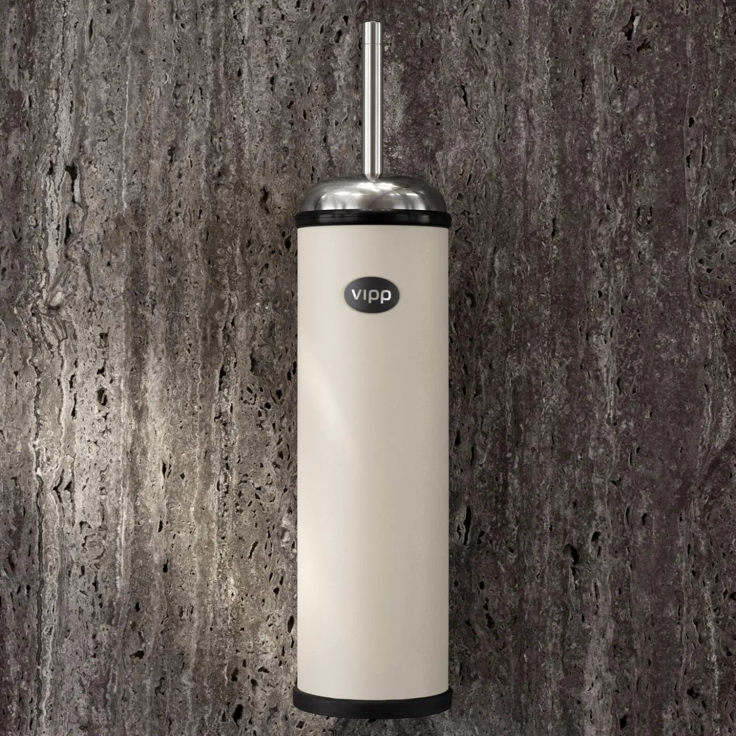 VIPP11W toalettbørsteholder, vegg, beige