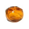 Water Swirl vase, amber