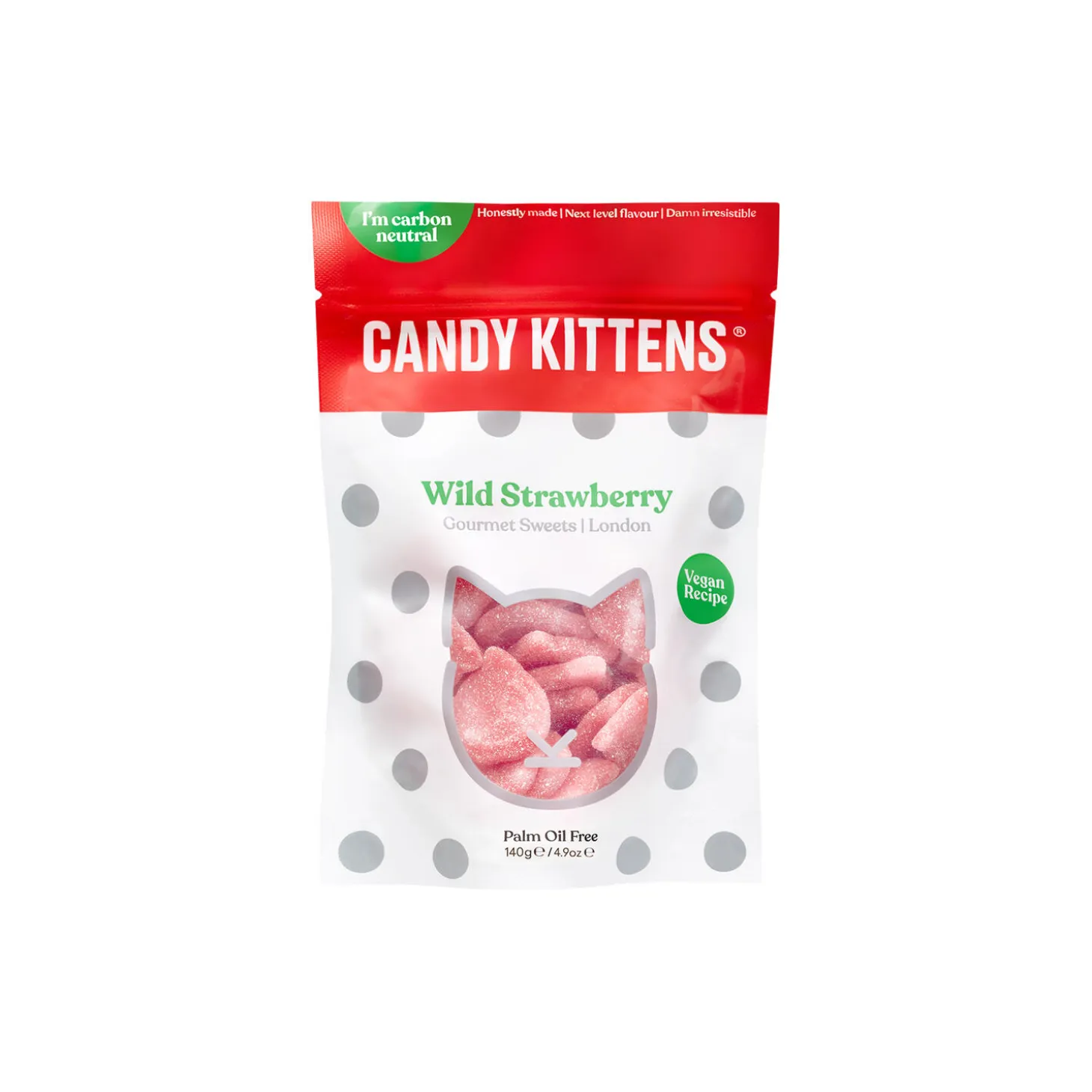 Wild Strawberry gelefigur, rød/hvit